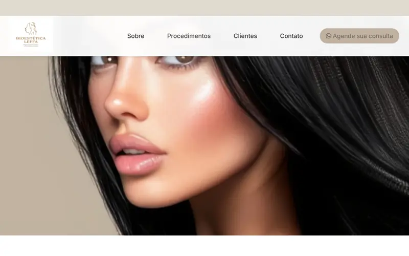Site criado para Bioestética Leffa